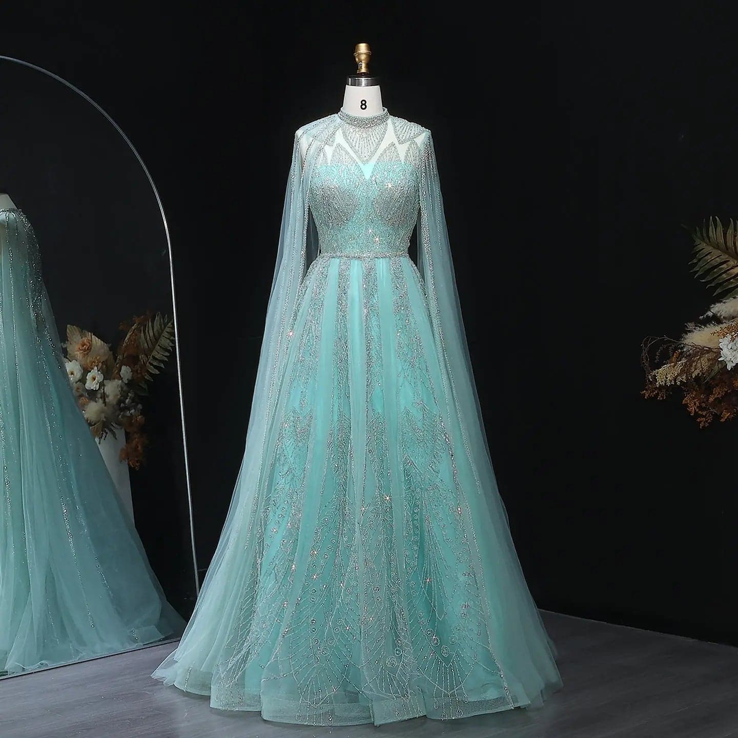 فستان سهرة بأكمام كاب SS050