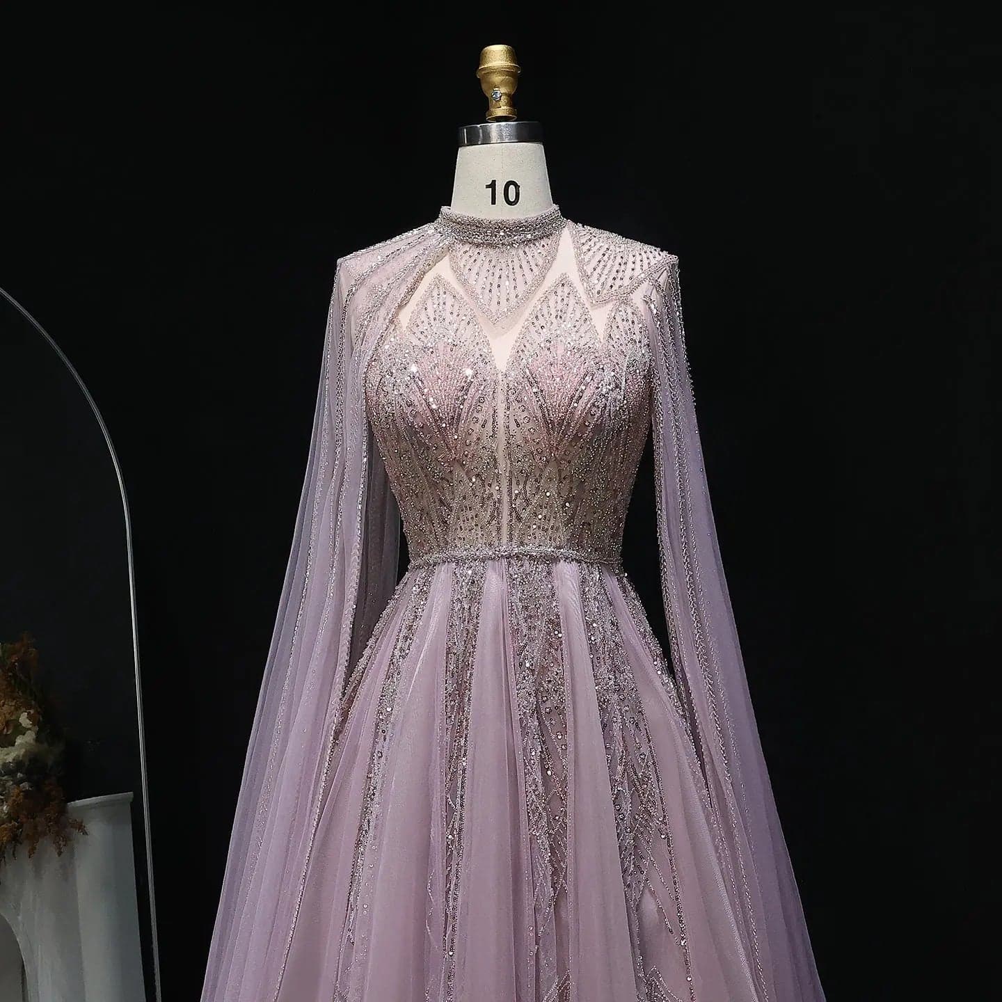 فستان سهرة بأكمام كاب SS050