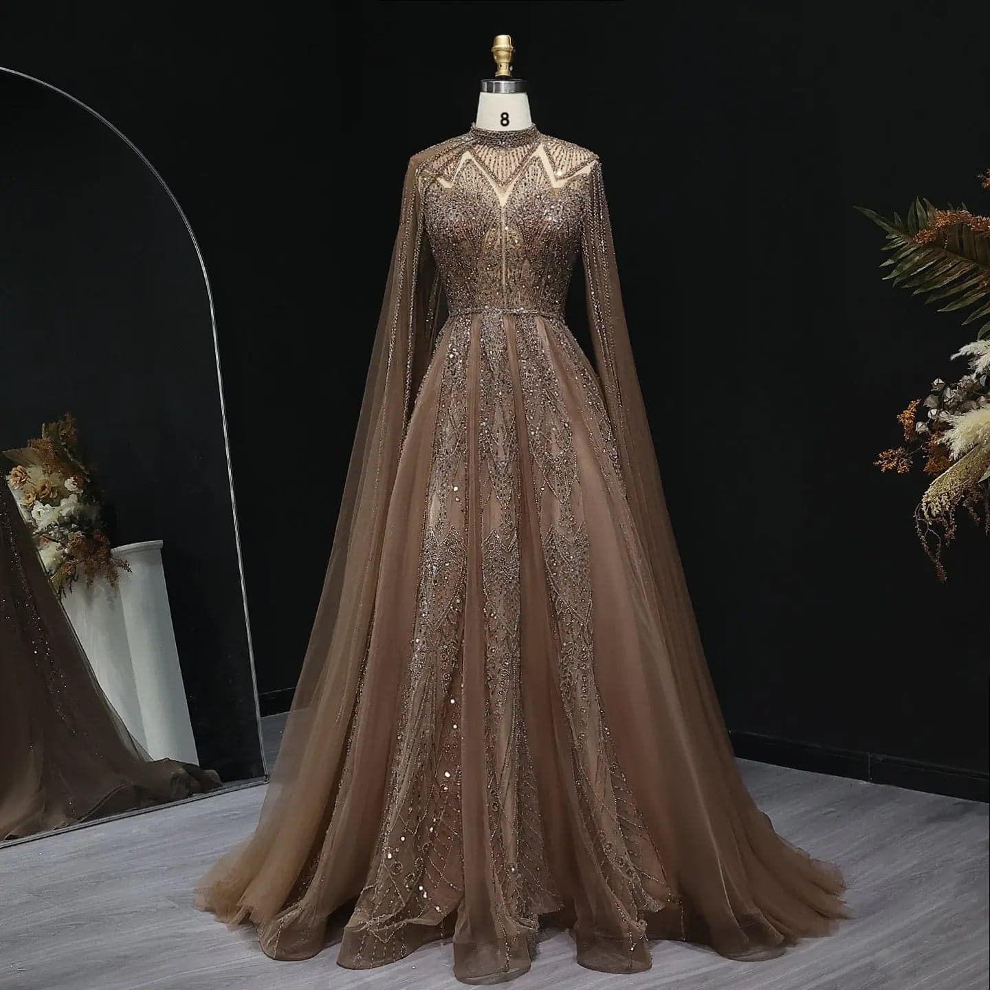 فستان سهرة بأكمام كاب SS050